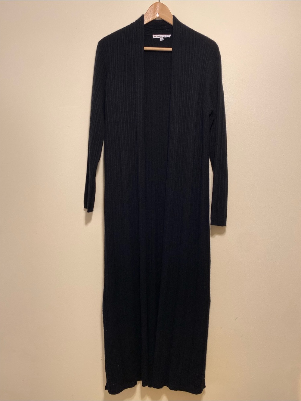 The Cashmere Project Black Cashmere Long Open Cardigan. Size S